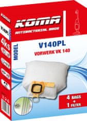 KOMA V140PL - Sada 20 ks sáčků do vysavače Vorwerk VK 140, VK 150 Kobold