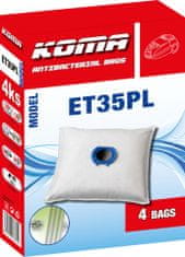 KOMA ET35PL - Sada 12 ks sáčků do vysavačů ETA, kompatibilní se sáčky ETA Unibag