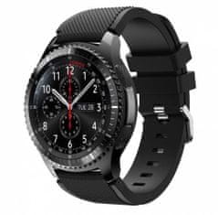 eses Silikonový řemínek pro Samsung Galaxy Watch 46mm / Gear S3, černý (1530000382)