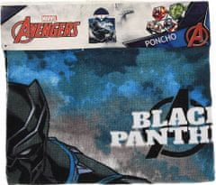 Sun City Pončo Avengers Black Panther s kapucí 50x100 cm