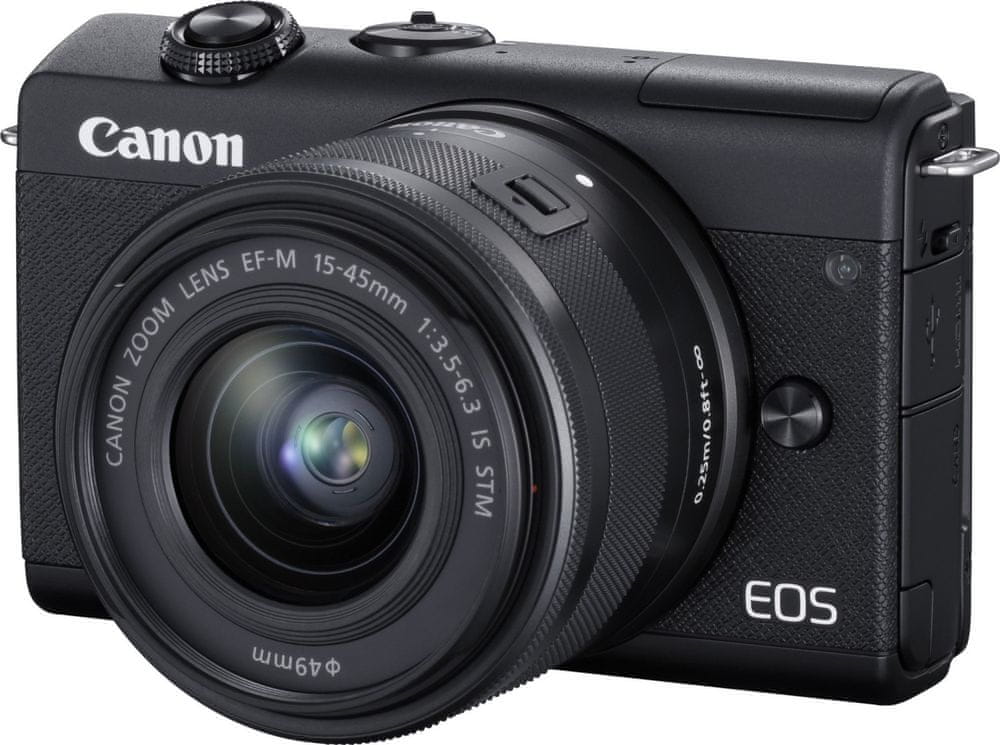 Levně Canon EOS M200 + 15-45 EF-M IS STM Black (3699C010)