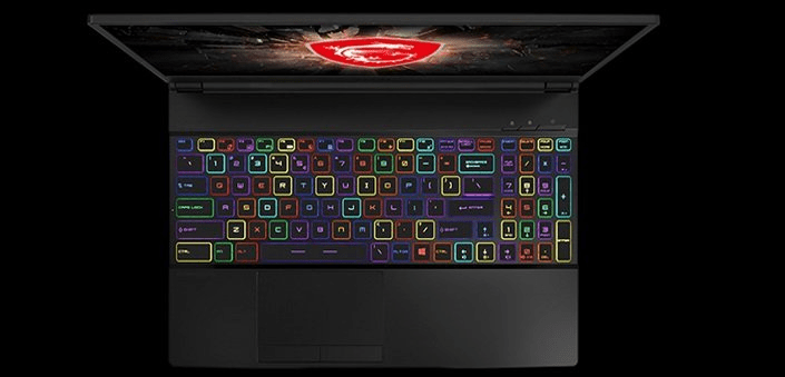 herný notebook MSI GE65 Raider 9SF-030CZ podsvietená klávesnica RGB SteelSeries nastaviteľná