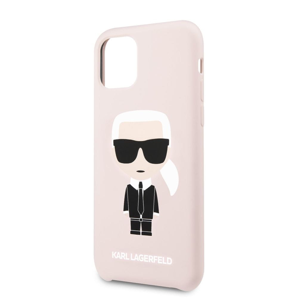 Karl Lagerfeld Silikonový Kryt pro iPhone 11 Pink (EU Blister) (KLHCN61SLFKPI)