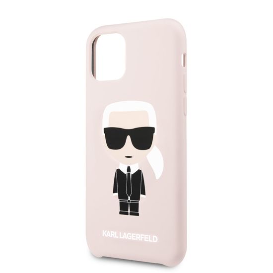 Karl Lagerfeld Silikonový Kryt pro iPhone 11 Pink (EU Blister) (KLHCN61SLFKPI) - zánovní