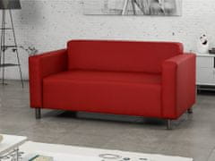 Nejlevnější nábytek Dvojsedák GIDEON 4, červená ekokůže
