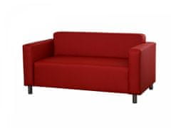 Nejlevnější nábytek Dvojsedák GIDEON 4, červená ekokůže