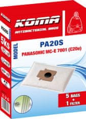 KOMA PA20S - Sáčky do vysavače Panasonic MC-E 7001 (C-20e) textilní, 5ks