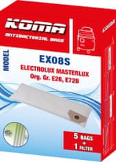 KOMA EX08S - Sáčky do vysavače Electrolux Masterlux E28 textilní, 5ks