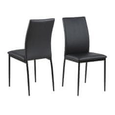 Design Scandinavia Jídelní židle Anis (SET 4 ks), černá