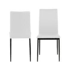 Design Scandinavia Jídelní židle Anis (SET 4 ks), bílá