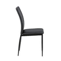 Design Scandinavia Jídelní židle Anis (SET 4 ks), černá