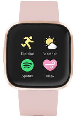Chytré hodinky Fitbit Versa 2, hlasové odpovědi, NFC, bezkontaktní platby, hudební přehrávač, multisport, tepová frekvence, sledování spánku, AMOLED displej, always-on, dlouhá výdrž baterie