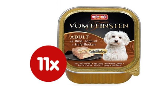 Animonda V.Feinsten CORE hovězí, jogurt + vločky pro psy 11 x 150g