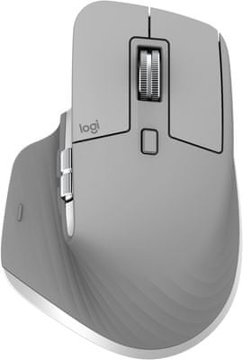 Profesionální myš Logitech  MX Master 3, šedá (910-005710) 4 000 DPI programovatelná tlačítka nový snímač ergonomická integrovaná paměť