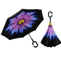 Dámský holový deštník Inside Out Purple Daisy Umbrella EDIOPUD