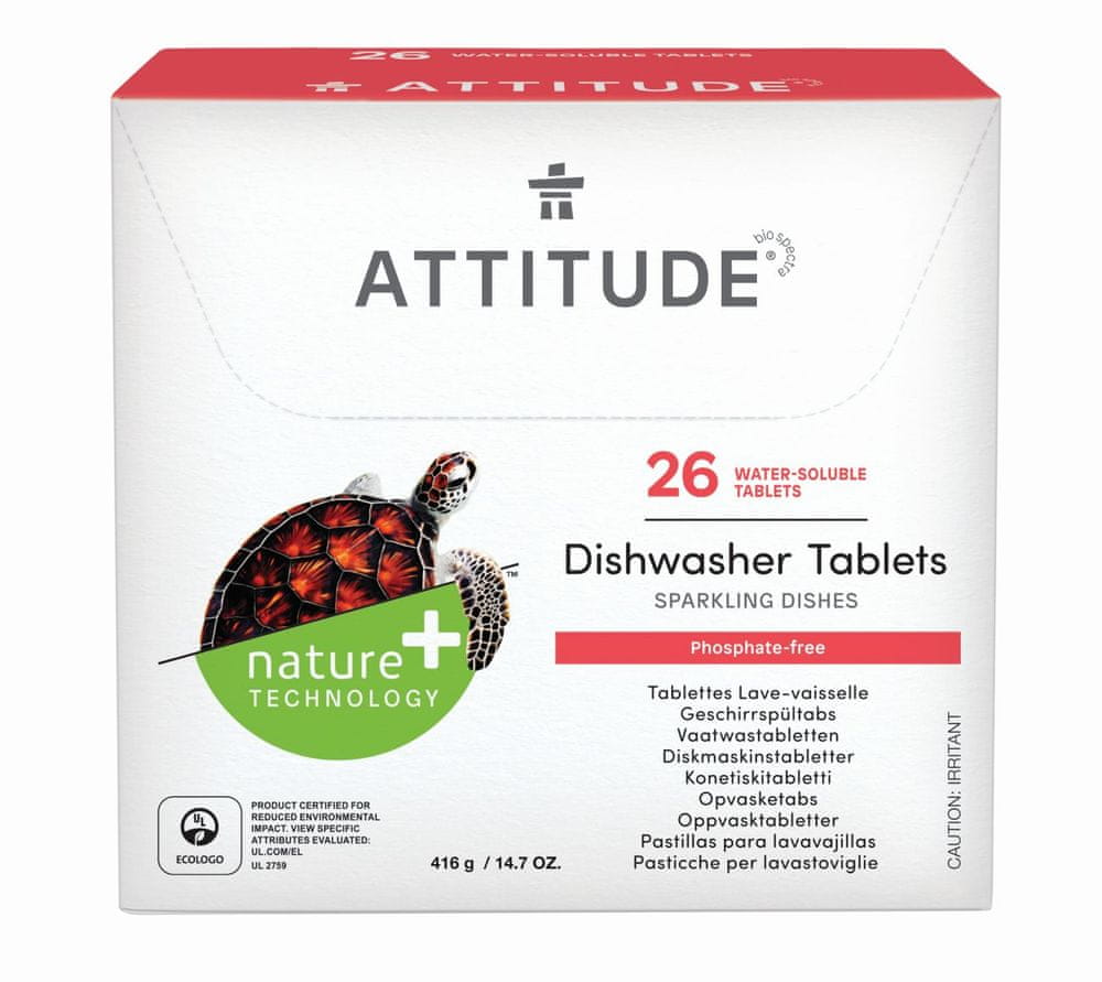Levně Attitude Tablety do myčky bez fosfátů (26 dávek)