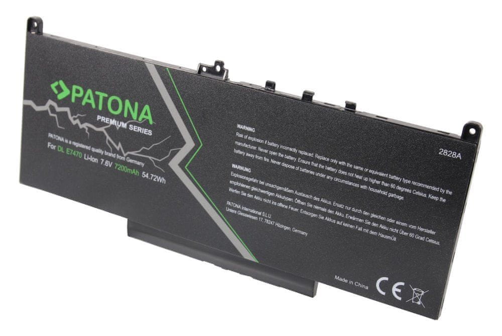 PATONA Baterie pro notebooky DELL LATITUDE E7260/E7270/E7470, 7200 mAh, Li-Ion, 7,6 V (PT2828)