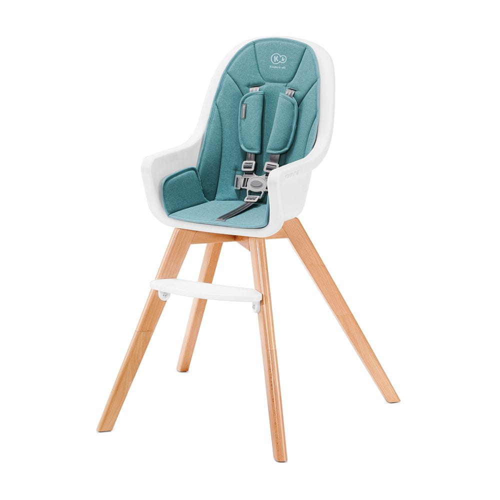 Kinderkraft jidelní židlička 2in1 TIXI turquoise - zánovní