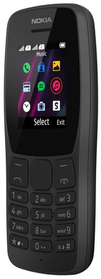 Nokia 110, MP3 přehrávač, hudební přehrávač, FM rádio, hry, had
