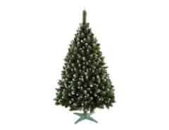 Stromek JEDLE umělý vánoční s bílými konci + stojan 120cm