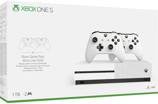 Microsoft Xbox One S 1 TB + 2× bezdrátový ovladač