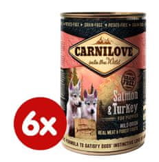 Carnilove Wild Meat Salmon & Turkey for Puppies 6x 400 g