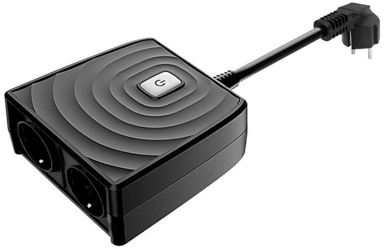 iQ-Tech SmartLife SH18EU, chytrý venkovní Wi-Fi dvojzásuvkový adaptér, 16 A