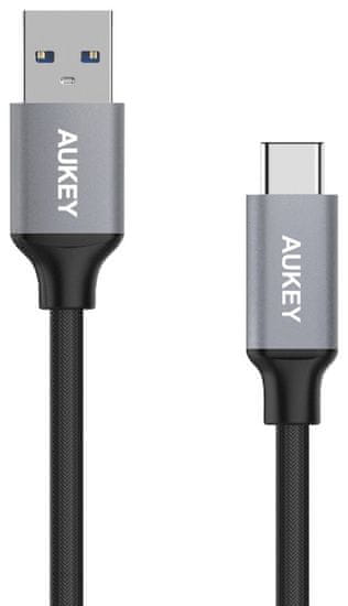 Aukey 3× rychlonabíjecí USB-C kabel, 1 m, LLTS118181 - šedo-černý