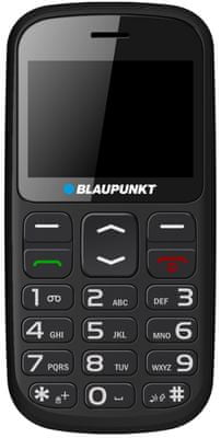 Blaupunkt BS 02, mobil pro důchodce, velké klávesy, velká tlačítka, velké písmo, jednoduché ovládání, SOS tlačítko