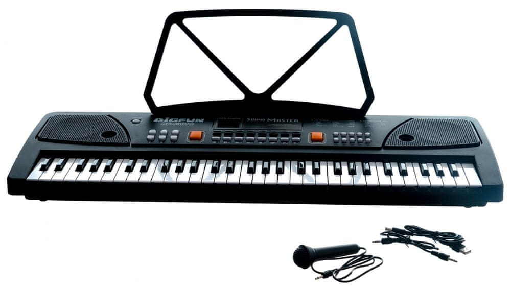 Levně Teddies Piánko velké plast 61 kláves s mikrofonem