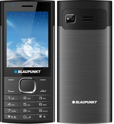 Blaupunkt FL 01, tlačítkový telefon, kovový, atraktivní design, dlouhá výdrž, jednoduché ovládání, levný dostupný telefon, FM rádio, velký displej
