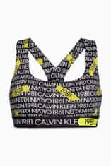 Calvin Klein Podprsenka QF5502E - 7ZP Women´s Unlined Bralette - Calvin Klein černá s potiskem S