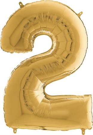 Grabo Nafukovací balónek číslo 2 zlatý 66cm