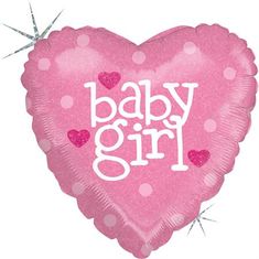 Nafukovací balónek růžové srdce narození holčičky 46cm 