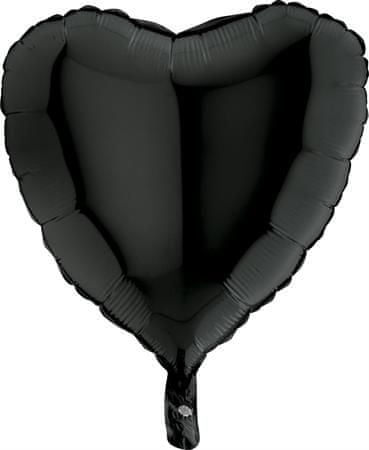 Grabo Nafukovací balónek černé srdce 46 cm