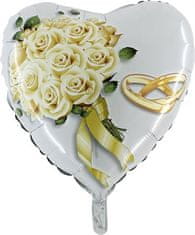 Grabo Nafukovací balónek bílé růže 46 cm 