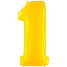 Grabo Nafukovací balónek číslo 1 žlutý 102cm extra velký 