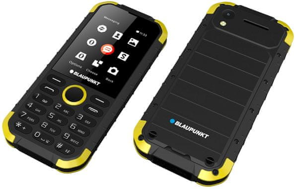 Blaupunkt Sand, Dual SIM, dedikovaný slot na paměťovou kartu, svítilna FM rádio, dlouhá výdrž baterie, velká výdrž