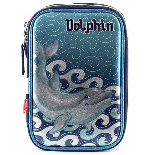 Target Školní penál s náplní Dolphin, modrý