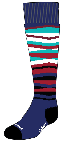 SmartWool dětské ponožky K WINTERSPORT STRIPE alpine blue