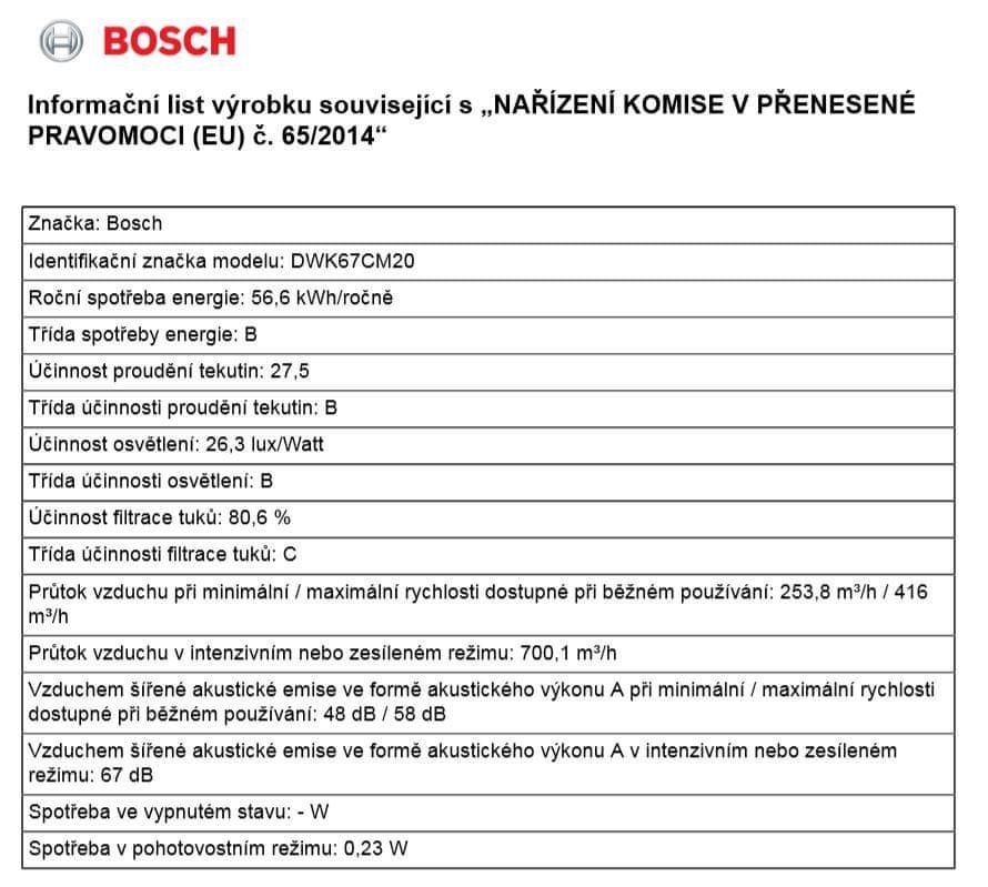 Bosch DWK67CM20