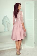 Numoco Dámské krajkové šaty Nicolle pudrová růžová 4XL