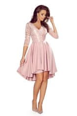Numoco Dámské krajkové šaty Nicolle pudrová růžová XL