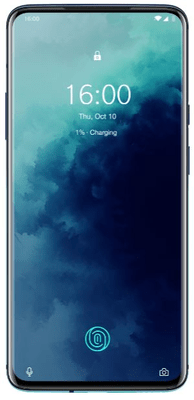 OnePlus 7T Pro, čtečka otisků prstů v displeji, Android 10