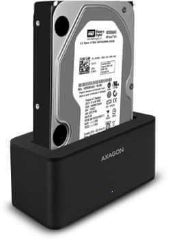 Kompaktný box - dokovacia stanica Axagon USB3.0 - SATA 6G Compact pripojenie SSD 3,5 palca 2,5 palca čítanie S.M.A.R.T. ochrana disku