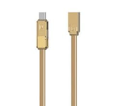 REMAX RC-070th datový kabel 3v1 (USB-C, micro-USB, lightning) 1m zlatý AA-7068