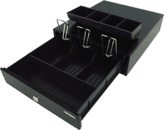 pokladní zásuvka mikro EK-300C černá s kabelem a kovovými držáky bankovek (EKN0111)