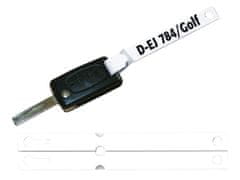 AHProfi Bílé papírové visačky na klíče s průvlačným poutkem 1000ks - 434080070
