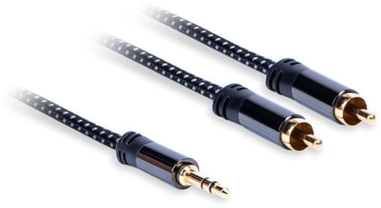 AQ Premium PA42030, kabel 3,5 mm Jack - 2xRCA, délka 3 m, xpa42030