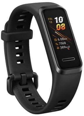 Fitness náramek Huawei Band 4, monitorování tepu, kroky, vzdálenosti, spálené kalorie, multi sport, spánek